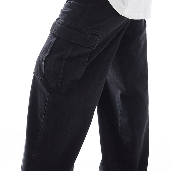 Levi's '94 Wide Baggy Black Cargo Y2K Cotton Jeans Adjustable Hem 24 x 3… - Picture 2 of 14